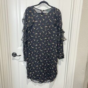 Ralph Lauren Black Fairy cottage core Shift‎ Dress babydoll 12 NWOT